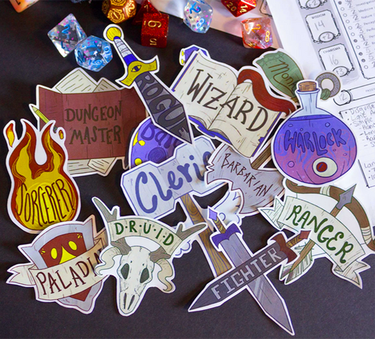 D&amp;D Class Stickers